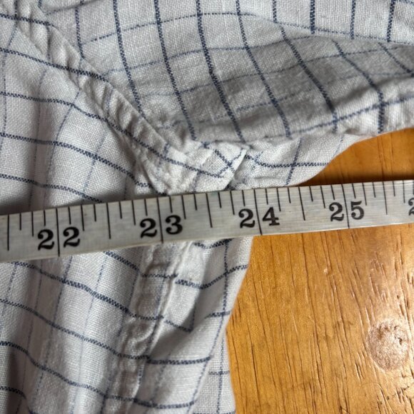 L.L. Bean White Black Checkered Half Sleeve Pocket Slightly Fitted Shirt Size XL - Picture 6 of 7